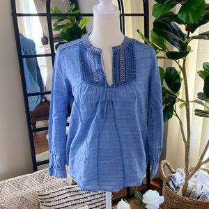 JCrew chambray blouse